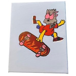 Hand-Crafted Bart Simpson Painting